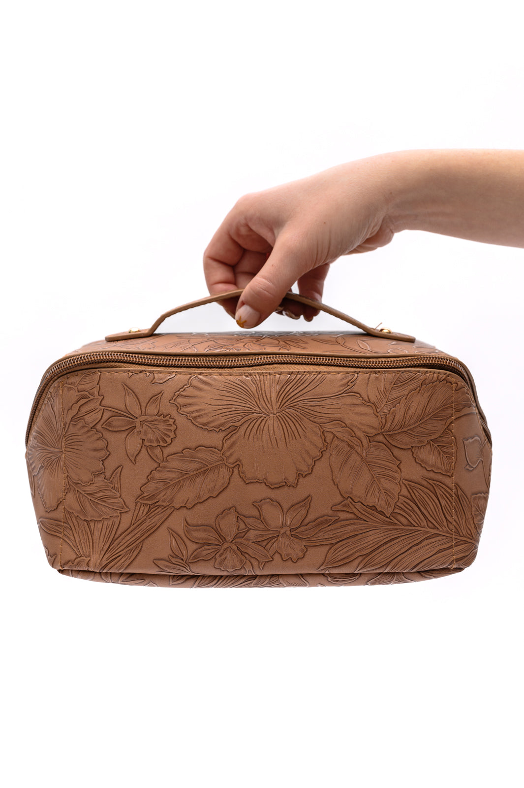 Life In Luxury Large Capacity Cosmetic Bag in Tan